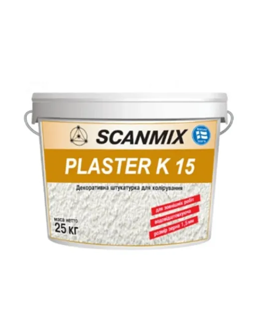 Scanmix Штукатурка PLASTER К15 silicone-silicate (25 кг) Scanmix Штукатурка PLASTER К15 silicone-silicate (25 кг)