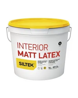SILTEK Interior Matt Latex Матова латексна фарба для стін та стель База А 14л 