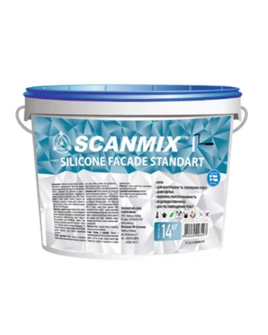 Scanmix Silicone Facade Standard Фарба фасадна силіконова 14 кг Scanmix Silicone Facade Standard Фарба фасадна силіконова 14 кг