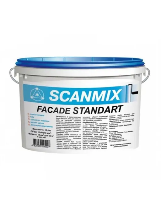 Scanmix Facade Standard Фарба (10л, 14кг) Scanmix Facade Standard Фарба (10л, 14кг)