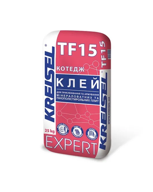 EXPERT TF15 Клей для приклеивания и армирования минераловатных и пенополистирольных плит 25 кг КREISEL EXPERT TF15 Клей для приклеивания и армирования минераловатных и пенополистирольных плит 25 кг КREISEL