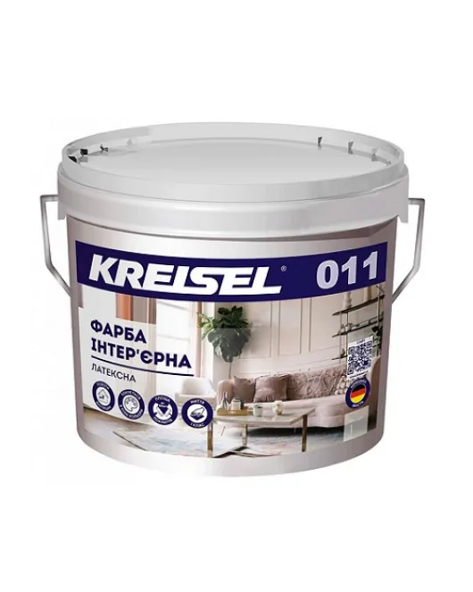 011 Фарба інтер'єрна латексна Kreisel 10 л 011 Фарба інтер'єрна латексна Kreisel 10 л