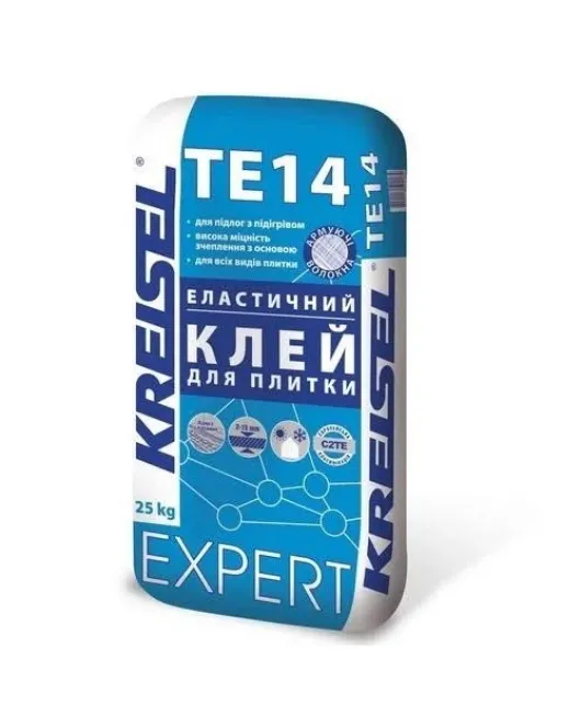 Kreisel EXPERT TE14 Высокоэластичный клей для керамогранитной плитки и натурального камня 25кг Kreisel EXPERT TE14 Высокоэластичный клей для керамогранитной плитки и натурального камня 25кг
