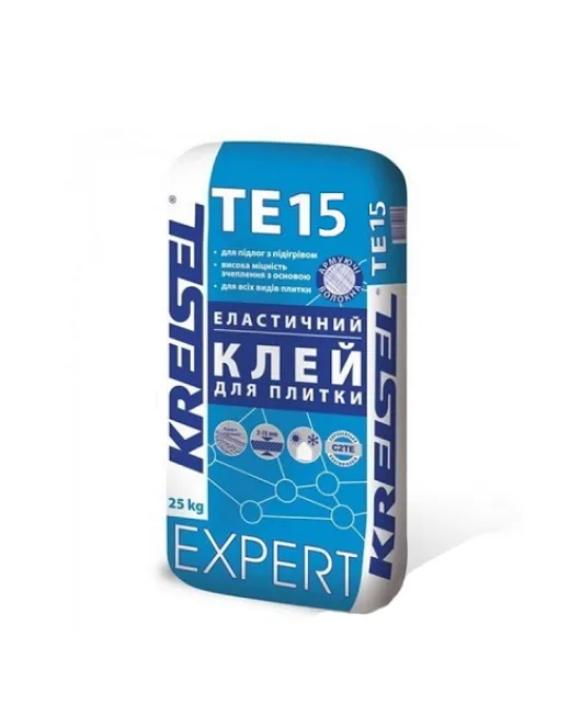 Kreisel EXPERT TE15 Эластичный клей для керамогранитной плитки и натурального камня 25кг Kreisel EXPERT TE15 Эластичный клей для керамогранитной плитки и натурального камня 25кг
