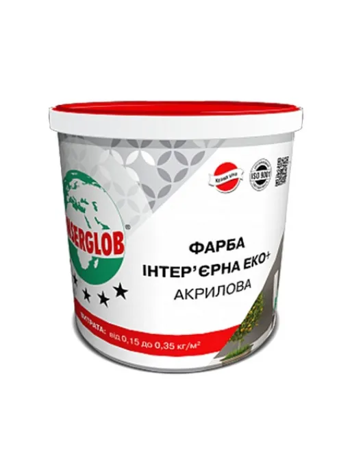 ANSERGLOB ЕКО+ Фарба iнтep'єpнa акрилова 14 кг ANSERGLOB ЕКО+ Фарба iнтep'єpнa акрилова 14 кг