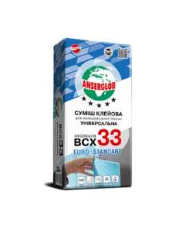 Суміш клейова для облицювальної плитки ANSERGLOB BCX 33, 25 кг