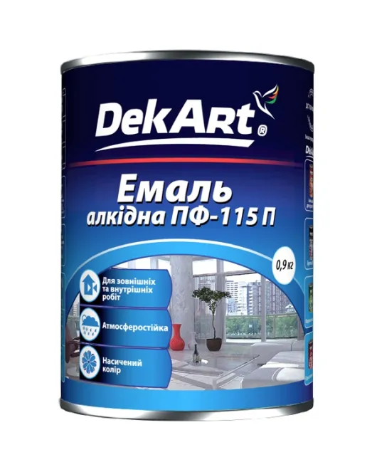 Емаль алкідна ПФ-115П сіра ТМ "DekArt" - 2,8 кг.