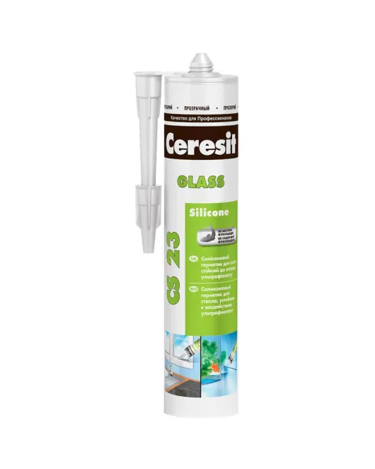 Герметик CS 23 Glas (прозрачный) 280мл для стекла Ceresit Герметик CS 23 Glas (прозрачный) 280мл для стекла Ceresit