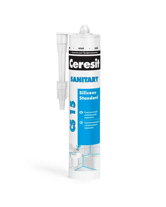 Герметик CS 15 Sanitary (прозрачный) 280мл CERESIT Герметик CS 15 Sanitary (прозрачный) 280мл CERESIT
