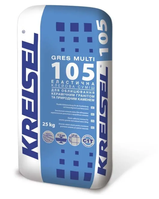 Клей для керамограніту Kreisel 105 Gres Multi (25кг) Клей для керамограніту Kreisel 105 Gres Multi (25кг)