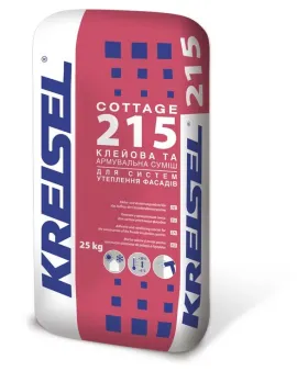 Клейова та армуюча суміш для систем утеплення фасадів COTTAGE 215 КREISEL (25кг)