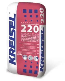 Клей для пінополістирольних плит КREISEL 220 STYRLEP (25кг)