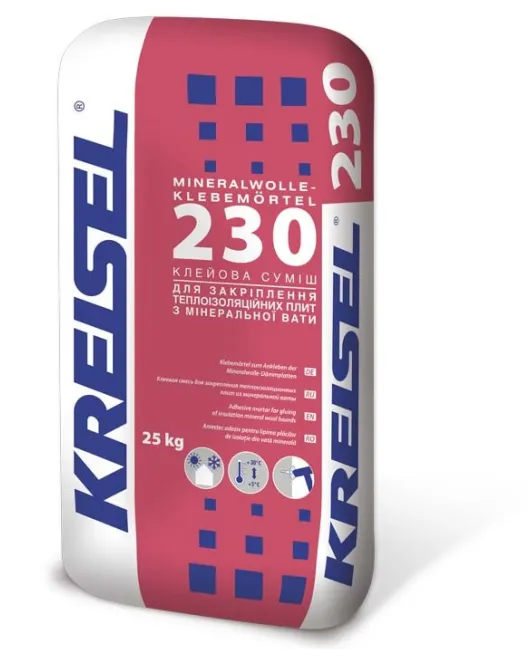 Клей для мінвати Кreisel 230 KLEBEMORTEL (25кг) Клей для мінвати Кreisel 230 KLEBEMORTEL (25кг)