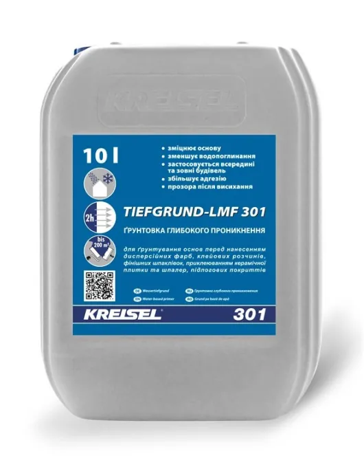 301 Tiefgrund (10 л.) КREISEL - Грунтовка глибокопроникна 301 Tiefgrund (10 л.) КREISEL - Грунтовка глибокопроникна