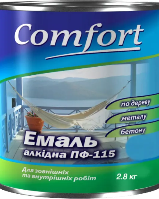 Емаль КОМФОРТ ПФ- 115 білий 2,8 кг