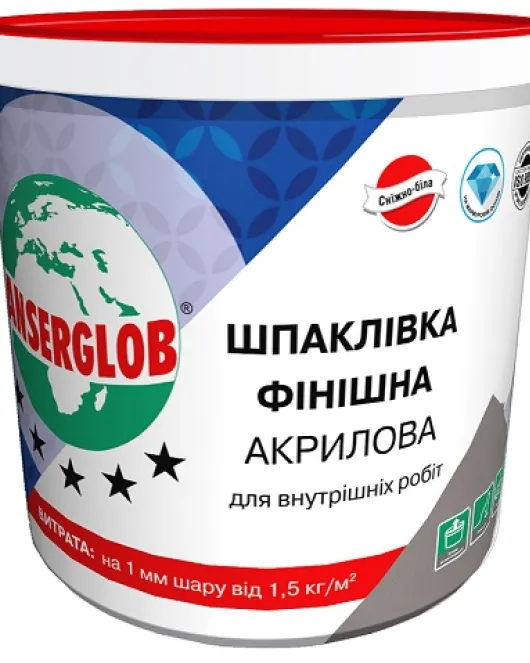Шпаклівка фінішна акрилова для внутрішніх робіт