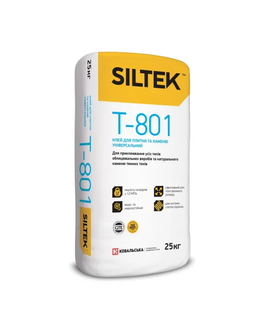 Т-801 Клей для плитки та каменю 25 кг Siltek