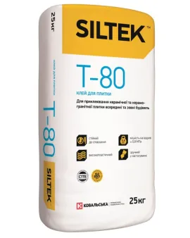 Клей для плитки T-80 (25 кг)  SILTEK