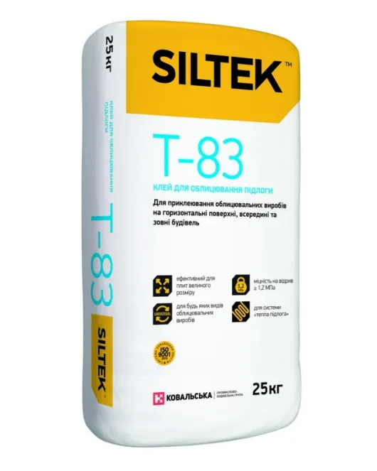 Клей для облицювання підлоги Т-83 (25 кг) SILTEK Клей для облицювання підлоги Т-83 (25 кг) SILTEK