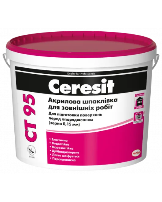 СERESIT СТ-95 (10л) Шпаклевка акриловая 0,15мм  