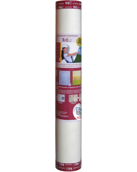 Обои укрепляющие (стеклохолст) "Wellton Premium" W50-20м Обои укрепляющие (стеклохолст) "Wellton Premium" W50-20м