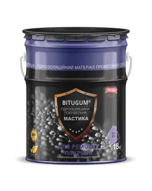 Мастика гідроізоляційна покрівельна BITUGUM 18 кг Мастика гідроізоляційна покрівельна BITUGUM 18 кг