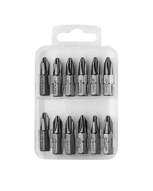 Набір біт PH2 (25mm) 12 шт. GRONE/HARDEX Набір біт PH2 (25mm) 12 шт. GRONE/HARDEX