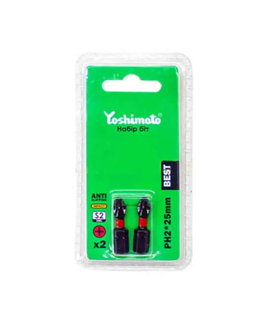 Біта PH2x25мм, S2, 2 шт. Yoshimoto Біта PH2x25мм, S2, 2 шт. Yoshimoto