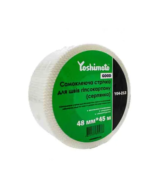Лента для швов гипсокартона Yoshimoto 48ммx45м (54 шт) Лента для швов гипсокартона Yoshimoto 48ммx45м (54 шт)
