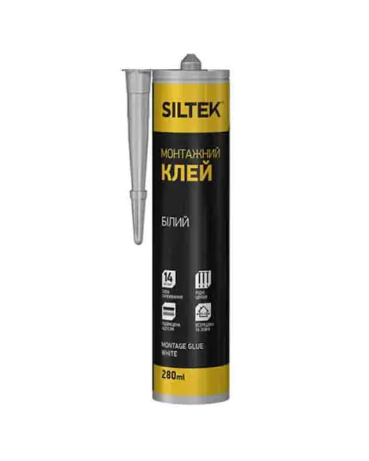 Клей монтажний Siltek рідкі цвяхи білий 280 мл