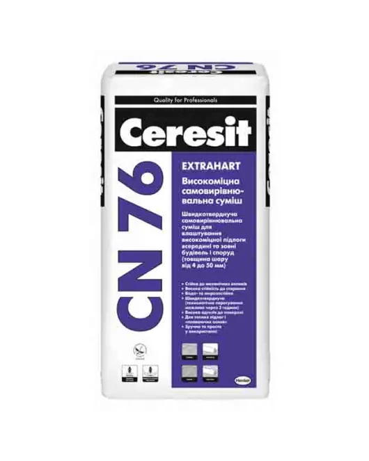 Високоміцне покриття для підлоги CERESIT CN 76 4-50 мм, 25 кг Високоміцне покриття для підлоги CERESIT CN 76 4-50 мм, 25 кг