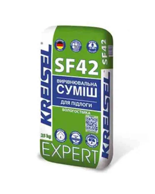 Самовыравнивающаяся смесь для полов, EXPERT SF42 KREISEL нивелир 2–40 мм, 25 кг