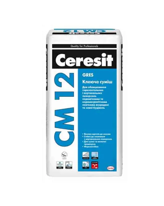 Клей для керамограніту СМ-12 Ceresit (25кг)